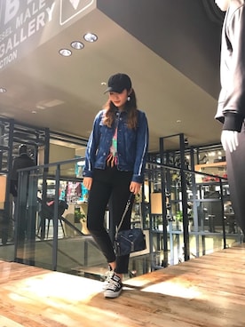 「デニムから始まったライフスタイルブランド」｜「アイテム（ジャケット/アウター）」を使った、nanaさん（レディース・167cm）の冬コーディネート