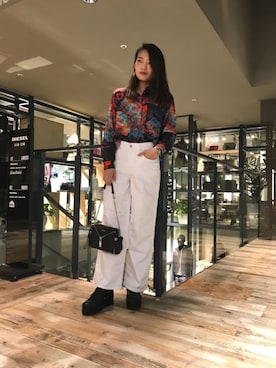 「デニムから始まったライフスタイルブランド」｜「アイテム（バッグ）」を使った、nanaさん（レディース・167cm）の冬コーディネート