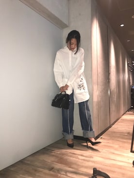 「デニムから始まったライフスタイルブランド」｜「アイテム（パンプス）」を使った、nanaさん（レディース・167cm）の春コーディネート