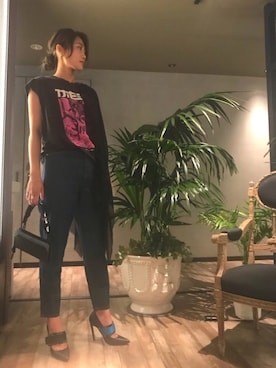 「デニムから始まったライフスタイルブランド」｜「アイテム（シューズ）」を使った、nanaさん（レディース・168cm）の夏コーディネート