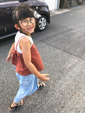 「CIAOPANIC TYPY（チャオパニックティピー）のアイテム（アンサンブル）」を使った、ymiiikさん（キッズ・110cm）の夏コーディネート