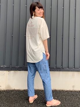 「RAG MACHINE（ラグマシーン）のアイテム（トップス）」を使った、𝚢𝚞𝚛𝚒𝚔𝚘❥さん（レディース・160cm）の夏コーディネート