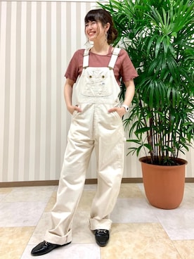 「アイテム（オールインワン・サロペット）」を使った、𝚢𝚞𝚛𝚒𝚔𝚘❥さん（レディース・160cm）の夏コーディネート