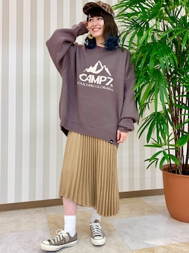 「Right-on（ライトオン）のアイテム（帽子）」を使った、𝚢𝚞𝚛𝚒𝚔𝚘❥さん（レディース・160cm）の秋コーディネート