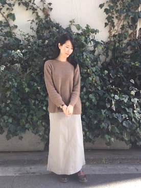 「Paraboot（パラブーツ）のアイテム（ローファー）」を使った、ririさん（レディース・162cm）の冬コーディネート