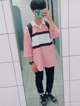 「NAUGHTIAM（ノーティアム）のアイテム」を使った、ざさん（メンズ・164cm）の夏コーディネート