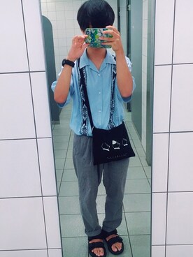 「harapeco（ハラペコ）のアイテム」を使った、ざさん（メンズ・164cm）の秋コーディネート