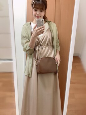 「キャミソールワンピ」｜「アイテム（その他）」を使った、みぃー❤︎さん（レディース・156cm）の夏コーディネート