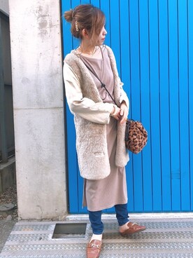 「PairPair（ペアペア）のアイテム（バッグ）」を使った、みぎみみさん（レディース・161cm）の春コーディネート