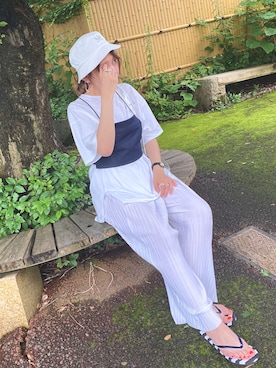 みぎみみさん（レディース・161cm）の夏コーディネート