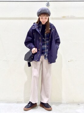 「アイテム（マウンテンパーカー）」を使った、みさきまるさん（レディース・160cm・20代）の春コーディネート