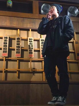 「VANS（バンズ）のアイテム（ニットキャップ/ビーニー）」を使った、Brigh7さん（メンズ・171cm）の春コーディネート