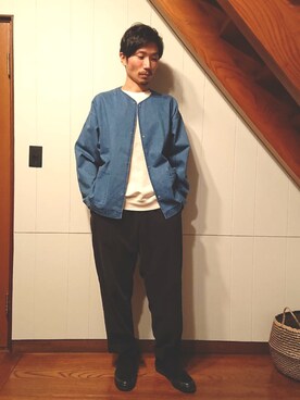 「無印良品」｜noraji18さん（メンズ・171cm）の冬コーディネート