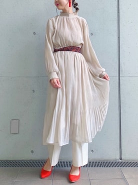 「VIS（ビス）のアイテム（ワンピース/ドレス）」を使った、Yukkyさん（レディース・165cm）の春コーディネート