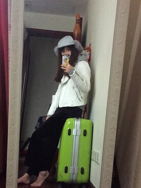 「PULL&BEAR（プルアンドベア）のアイテム（ライダースジャケット）」を使った、Summerwine607 さん（レディース・165cm）の冬コーディネート