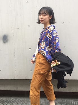 「メイクアップ」｜「アイテム（ジャケット/アウター）」を使った、sak!さん（レディース・158cm）の春コーディネート