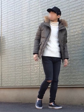 「mastermind JAPAN（マスターマインド）のアイテム（帽子）」を使った、のぶさん（メンズ・167cm）の冬コーディネート