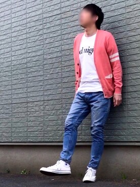 「Pledge（プレッジ）のアイテム（トップス）」を使った、のぶさん（メンズ・167cm）の春コーディネート