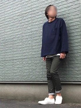 「カーキパンツ」｜のぶさん（メンズ・167cm）の秋コーディネート