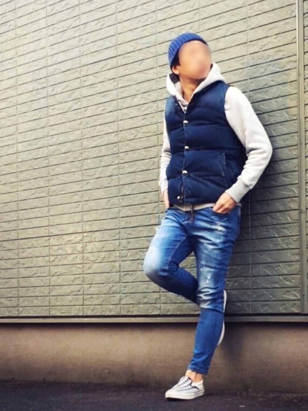 デニムダウンベスト」の人気ファッションコーディネート - WEAR
