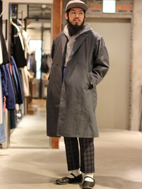 「SASQUATCHfabrix.（サスクワァッチファブリックス）のアイテム」を使った、菅原 大翔さん（メンズ・173cm）の秋コーディネート
