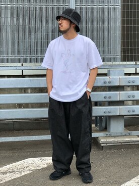 「Various Timeless Arts（ヴァリアスタイムレスアーツ）のアイテム」を使った、菅原 大翔さん（メンズ・173cm）の夏コーディネート