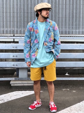 「HBNS（ハバノス）のアイテム（ジャケット/アウター）」を使った、菅原 大翔さん（メンズ・173cm）の夏コーディネート