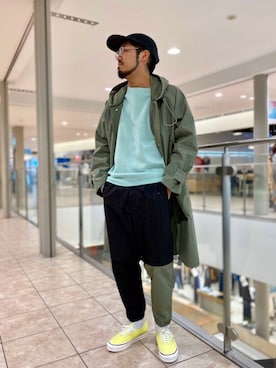 「CIAOPANIC（チャオパニック）のアイテム（モッズコート）」を使った、菅原 大翔さん（メンズ・173cm）の冬コーディネート