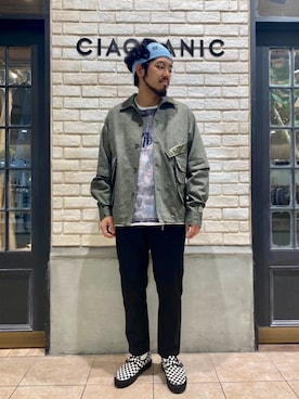 「WILD THINGS（ワイルドシングス）のアイテム（スラックス）」を使った、菅原 大翔さん（メンズ・173cm）の春コーディネート