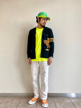 「CHESWICK（チェスウィック）のアイテム」を使った、菅原 大翔さん（メンズ・173cm）の春コーディネート