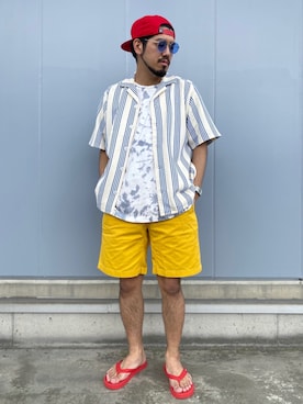 「THUMPERS BROOKLYN NYC USA（サンパース）のアイテム」を使った、菅原 大翔さん（メンズ・173cm）の夏コーディネート
