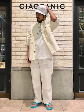 「paa（パウ）のアイテム」を使った、菅原 大翔さん（メンズ・173cm）の夏コーディネート
