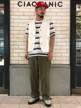 「THUMPERS BROOKLYN NYC USA（サンパース）のアイテム」を使った、菅原 大翔さん（メンズ・173cm）の夏コーディネート