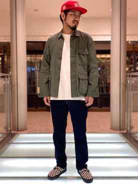 「THUMPERS BROOKLYN NYC USA（サンパース）のアイテム」を使った、菅原 大翔さん（メンズ・173cm）の夏コーディネート