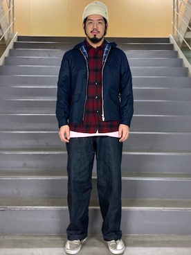 「GRENFELL（グレンフェル）のアイテム」を使った、菅原 大翔さん（メンズ・173cm）の冬コーディネート