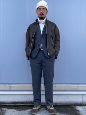 「C'H'C'M'（シーエイチシーエム）のアイテム」を使った、菅原 大翔さん（メンズ・173cm）の冬コーディネート