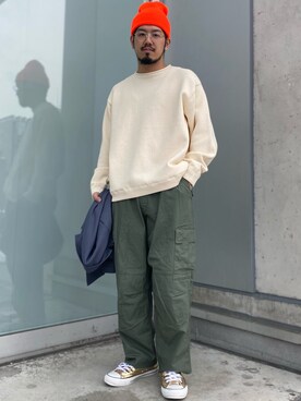 「WIGWAM（ウィグワム）のアイテム」を使った、菅原 大翔さん（メンズ・173cm）の冬コーディネート