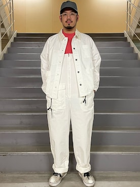 「BIG MAC（ビッグマック）のアイテム（オールインワン・サロペット）」を使った、菅原 大翔さん（メンズ・173cm）の冬コーディネート
