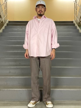 「J.PRESS（ジェイプレス）のアイテム（帽子）」を使った、菅原 大翔さん（メンズ・173cm）の冬コーディネート