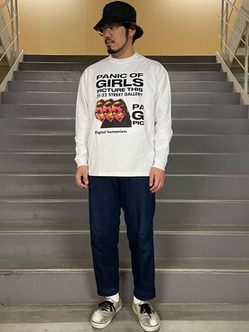 「WILD THINGS（ワイルドシングス）のアイテム（帽子）」を使った、菅原 大翔さん（メンズ・173cm）の冬コーディネート