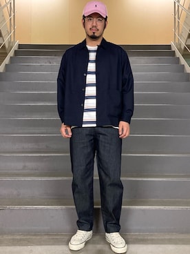 「So_lemn（ソレム）のアイテム」を使った、菅原 大翔さん（メンズ・173cm）の春コーディネート