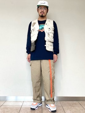 「SHURON（シュロン）のアイテム」を使った、菅原 大翔さん（メンズ・173cm）の春コーディネート