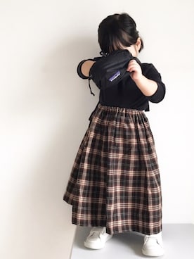 「アイテム（スカート）」を使った、ㅤ ʀɪɴᴏさん（キッズ・80cm）の春コーディネート