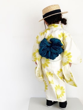 「アイテム（水着/着物・浴衣、ホワイト系）」を使った、ㅤ ʀɪɴᴏさん（キッズ・90cm）の夏コーディネート