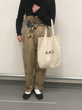 「お洒落さんと繋がりたい」｜「アイテム（サロペット/オーバーオール）」を使った、Hibikiさん（レディース・157cm）の春コーディネート