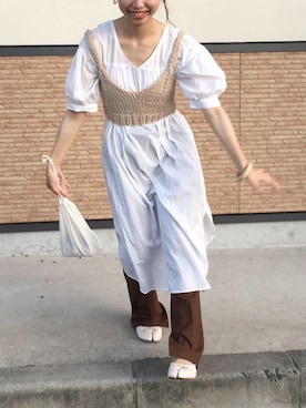 「PAGEBOY」｜「アイテム（シャツワンピース）」を使った、Hibikiさん（レディース・157cm）の夏コーディネート