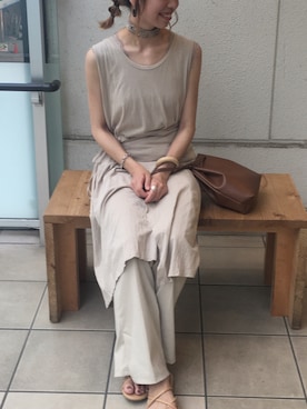 「トングサンダル」｜「アイテム（財布/小物）」を使った、Hibikiさん（レディース・157cm）の夏コーディネート