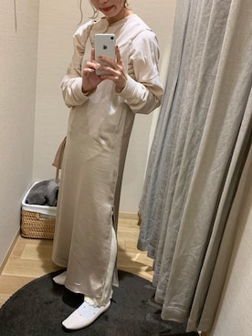 「出勤コーデ」｜「アイテム（その他シューズ）」を使った、Hibikiさん（レディース・157cm）の冬コーディネート
