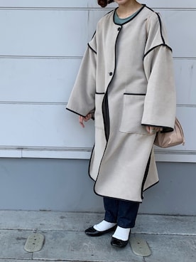 「kastane_ootd」｜「アイテム（その他アウター）」を使った、Hibikiさん（レディース・157cm）の冬コーディネート