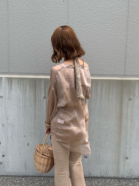 「OpenCLOSE（オープンクローズ）のアイテム（トップス）」を使った、Hibikiさん（レディース・157cm）の夏コーディネート